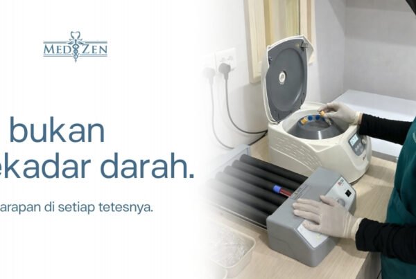 Proses pengecekan test darah MCU di Medizen Clinic dengan alat modern dan tenaga medis profesional