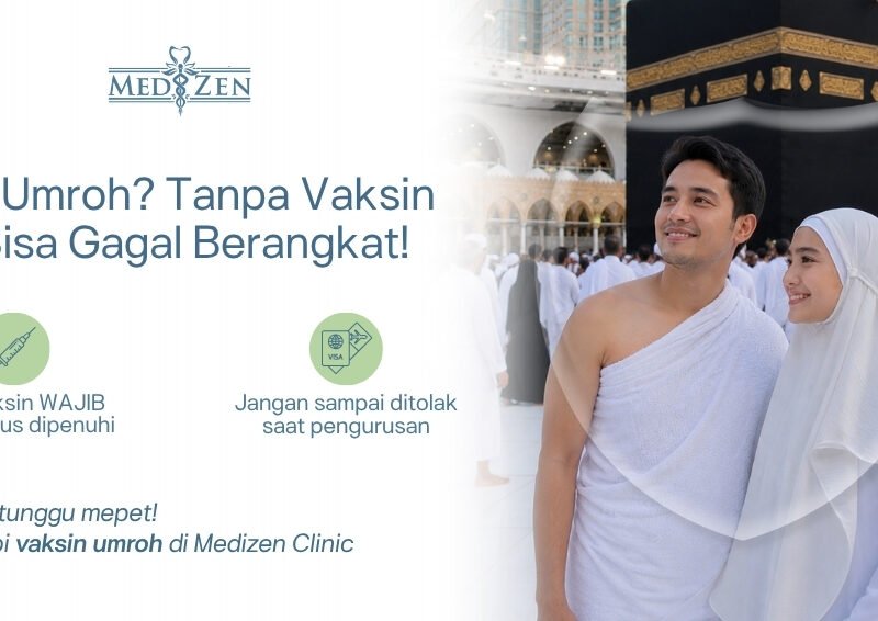 Jemaah menerima vaksin meningitis untuk persiapan umroh 2024-2025 di Medizen Clinic Jakarta Selatan