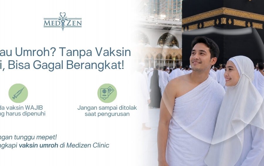 Jemaah menerima vaksin meningitis untuk persiapan umroh 2024-2025 di Medizen Clinic Jakarta Selatan
