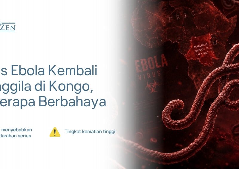 Ilustrasi virus Ebola — struktur filovirus penyebab penyakit virus Ebola yang mematikan — Medizen Clinic Jakarta Selatan
