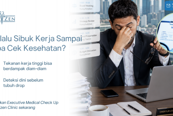 Dokter Medizen mendiskusikan hasil MCU eksekutif Jakarta dengan pasien di klinik premium Jakarta Selatan — private, personal, dan profesional