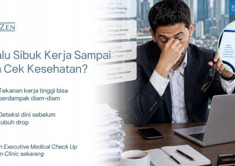 Dokter Medizen mendiskusikan hasil MCU eksekutif Jakarta dengan pasien di klinik premium Jakarta Selatan — private, personal, dan profesional